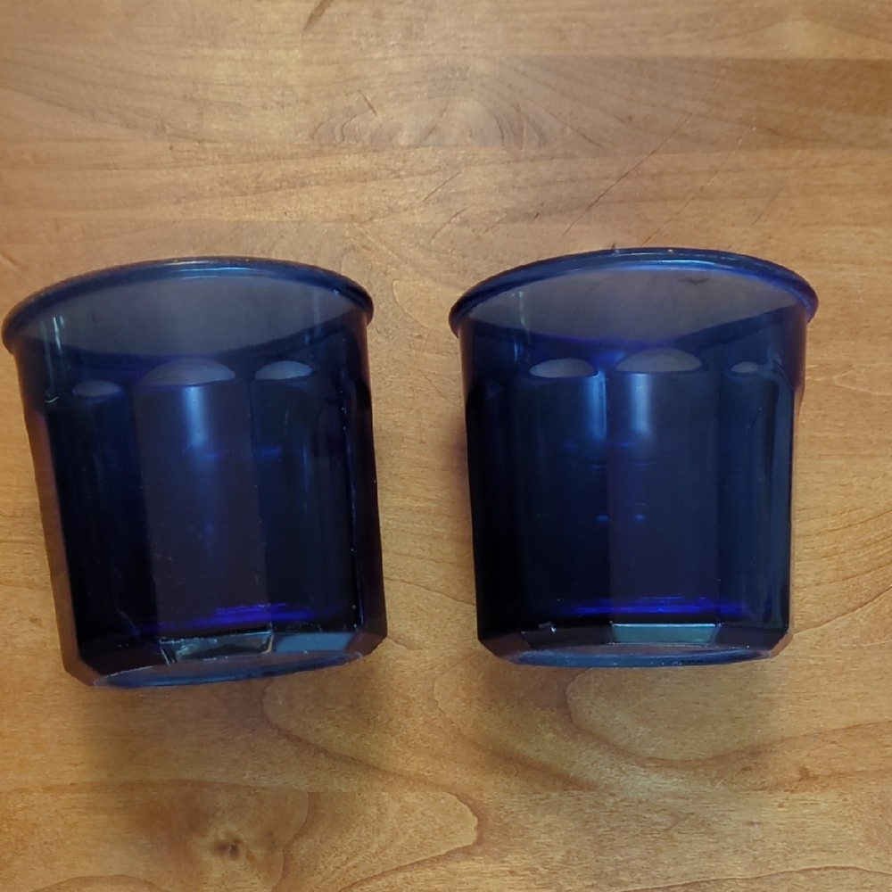 French Blue Workman Glasses- Set Of 2